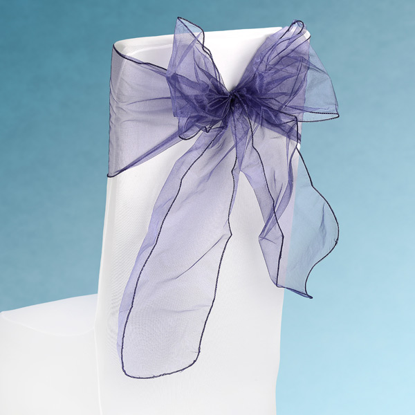 Blue Sheer Chair Sashes Event Planners Surrey