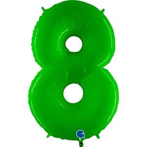 Green Neon 40" Number 8 Balloon