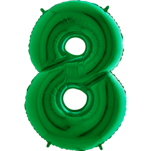40IN GREEN NUMBER 8 FOIL BALLOON