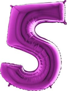 40IN PURPLE NUMBER 5 FOIL BALLOON