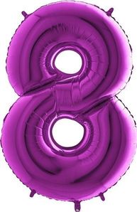 40IN PURPLE NUMBER 8 FOIL BALLOON
