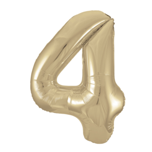 34IN PALE GOLD NUMBER 4 FOIL BALLOON