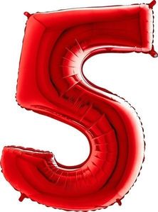 Red 40" Foil Number Balloon